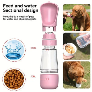 Portable Dog Water Bottle And Bowl Dispenser - Keep Your Pet Hydrated On-The-Go