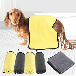 New Pet Dog Absorbent Towel Microfiber Dog Bathing Towl Dog Bathrobes Dog Accessories Supplies Car Wiping Cloth