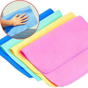 66*43*0.2cm PVA Buckskin Dog Cat Cleaning Necessary Pet Drying Towel Ultra-absorbent Dog Bathing Towel Pet Dogs Supplies