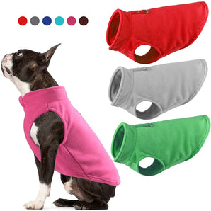 Warm Fleece Dog Vest Pet Clothes for Small Dogs Cat Yorkshire Terrier Costumes Puppy T shirt For Pug Chihuahua French Bulldog 35