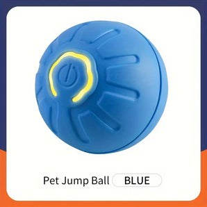 Interactive Dog Chew Toy - Durable, Rechargeable Battery-Powered Gravity Jump Ball With Striped Pattern For Medium Breeds