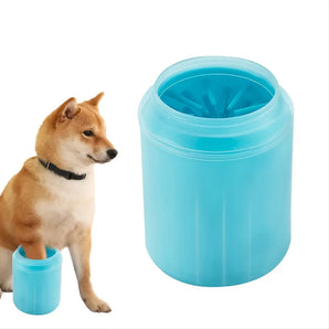 Pet cats dogs paw cleaner soft silicone foot cleaning cup portable brush