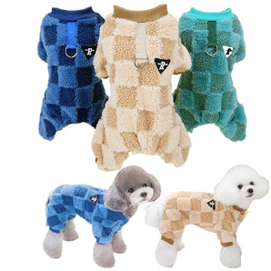 Small Dog Clothes Fleece Warm Puppy Pajamas French Bulldog Chihuahua Pug Overalls Poodle Shih Tzu Jumpsuit Dog Accessories