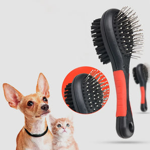 2 Sizes Pet Dog Needle Comb Durable Double-Sided Bathing Brush Plastic Massage Beauty Bristle Brush Floating Hair Grooming Tools