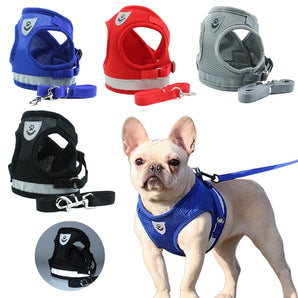 Reflective Cat Harness Breathable Cat Dog Harness and Leash Set Adjustable Puppy Dogs Vest Dog Accessories for Small Dogs