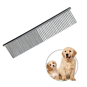 16/19cm Pet Dematting Comb Stainless Steel Pet Grooming Comb for Pets Dogs Cats Removes Loose Undercoat Flea Comb Pet Supplies