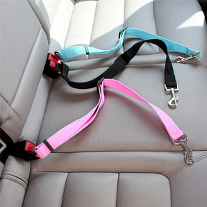 Dog Harnesses Adjustable Pet Seat Belt for Car - Keep Your Dog or Cat Safe Puppy Harness Lanyard Accessories Straps