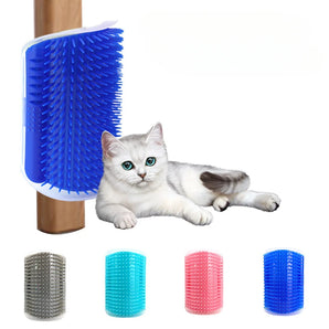 Cat Brush Comb Cat Toy with Catnip Wall Brush Corner Cats Scratcher Massage Self Groomer Comb Pet Brush Corner cat scrubber