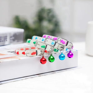 Dogs Cats Collar with Glowing Bells Florescent Light Cat Collar Necklace Pet Chain Light Luminous Dog Neck Ring Pet Accessories