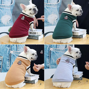 Warm Dog Clothes for Small Medium Dogs College Style Pet Dog Sweater Puppy Cat Vest Chihuahua French Bulldog Yorkie Outfits