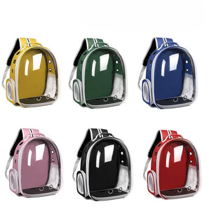 Pet Cat Carrier Backpack Breathable Portable Transparent Space Capsule  for Small Animal Puppy Dog Outdoor Travel Bag