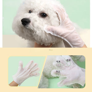 Pet Disposable Cleaning Gloves Wash Free Cats Dogs SPA Bath Supplies Massage Non Woven Fabric No Rinse Soft Eye Wipes