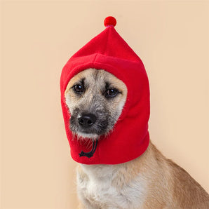 New Dog Hat Winter Warm Pet Cap Solid Color Dog Hat Drawstring Adjustment Casual Pet Headgear Cute headwear