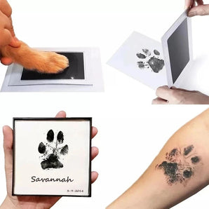 Pet Dog Footprint Handprint Pad Safe Non-Toxic Printing Pad Pet Footprint Baby Paw Print Pad Ink-Free Hand Footprint Kit Ink