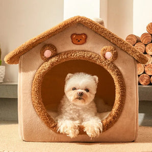 Pet House Cat Dog Sleep Bed Foldable Removable Cave Sofa Winter Warm Enclosed Cushion Washable Nest for Kittens Puppy