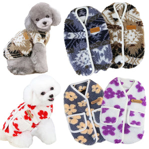 Warm Fleece Pet Vest for Small Medium Dogs Cats Clothes Puppy Coat French Bulldog Chihuahua Jacket Poodle Outfits Pet Supplies