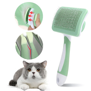 Pet Cat Dog Comb Stainless Steel Grooming Needle Brush Hair Removal Self Cleaning Beauty Skin Care Massage Tool Dogs Accessories