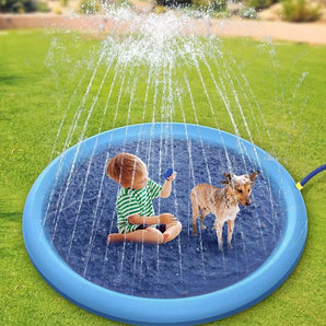 100/150/170cm Pet Sprinkler Pad Play Cooling Mat Swimming Pool Inflatable Water Spray Pad Mat Tub Summer Dogs Spray Play Bath