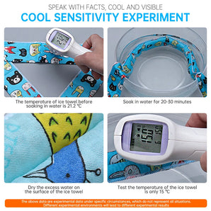 Summer Pet Cooling Ice Scarf Cool Ice Towel Heatstroke Dogs Cats Ice Scarf Collar Adjustable Cooling Cat Collar Bib Dog Supplies