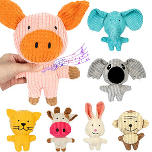 Plush Pet Dog Squeak Toys for Small Dogs Cute Pig Elephant Molar Training Decompress Interactive Dog Sound Toy Bite Resistant