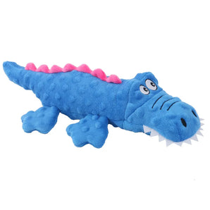 Pet Chew Dog Toys for Small Large Dogs Cartoon Animal Plush Alligator Dog Sound Squeak Toy Grinding Teeth Training Supplies