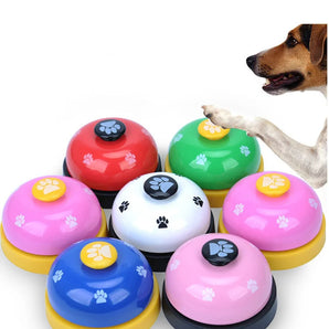 1pc Pet Training Bells Cat Training Interactive Toy Called Dinner Small Bells Footprint Ring Trainer Feeding Reminder For Teddy