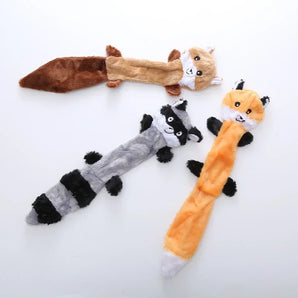 Squirrel Raccoon Plush Interactive Bite Resistant Molar Skin Shell Pet Supplies Pet Dog Toys for Small Large Dogs Pet Products