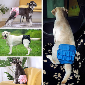 Dog Diaper Sanitary Physiological Pants for Small Large Dogs Cat Washable Underwear Pet Protective Trousers Dogs Supplies