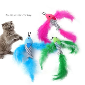 Flying Fish Replacement Head Funny Cat Stick Plush Toy Fishing Rod Replacement Head Pet Cat Toys Interactive Pet Products