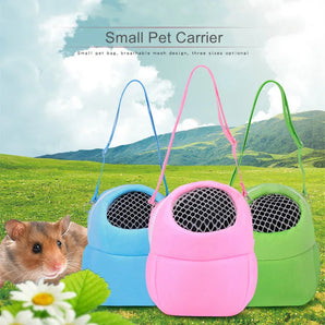 Small Pet Carrier Rabbit Cage Hamster Chinchilla Travel Warm Bags Cages Guinea Pig Carry Pouch Bag Breathable