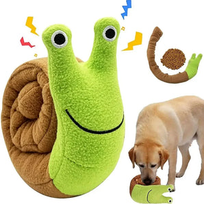 Dog Plush Squeak Toy Pet Sniffing Snails Toys Chewing Bite Resistant Tibetan Food Molar Cat Puzzle Interactive Feeder Accessorie