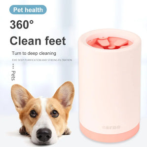 Dog Paw Cleaner Cup for Small Large Dogs Portable Outdoor Pet Foot Washer Cup Paw Clean Brush Soft Silicone Foot Wash Combs