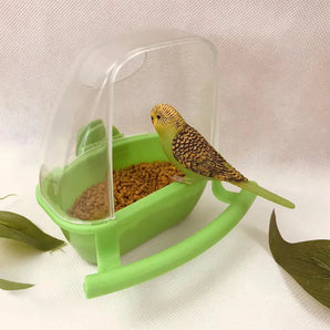 1 Pcs New Bird Cage Feeder Parrot Birds Water Hanging Bowl Parakeet Feeder Box Pet Cage Plastic Food Container Bird Supplies