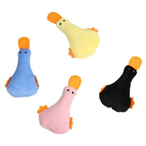 Cute Cat Toys Funny Interactive Plush Duck Cat Toy Mini Teeth Grinding Catnip Toys Kitten Chewing Toy Pets Accessories