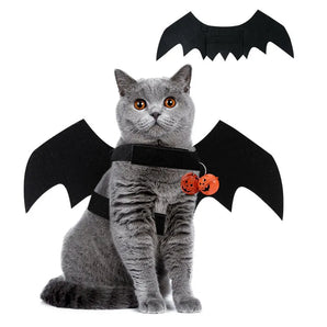 Halloween Cat Dog Clothes Black Bat Costume Wings Dress Up Pet Cosplay Prop Fashion Funny Accessories Party Products