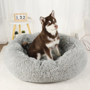 Plush Dog Bed Large Beds for Dogs Washable Medium Small Basket Accessorys Pet Furniture Fluffy Sofa Puppy Kennel Accessories Mat