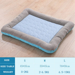 Cooling Pet Bed For Dogs house dog beds for large dogs Pets Products For Puppies dog bed mat Cool Breathable Cat sofa supplies