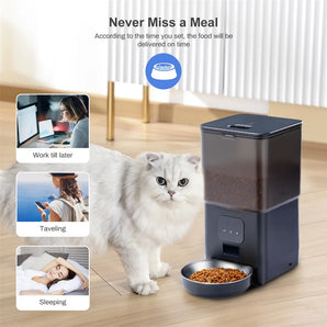 Tuya WiFi 3.5L Automatic Pet Feeder Smart Dry Food Dispenser For Cats Dogs Timer Stainless Steel Bowl Auto Pet Slow Food Feeder