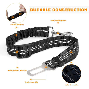 Dog accessories Pet Dog Car Seat Belt cat Leash Vehicle Belt Adjustable Cushioning Elastic Reflective Safety Rope for small Dogs