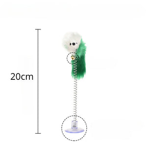 Pet Cat Toy Stick Feather Rod Mouse Toy with Mini Bell Cat Catcher Teaser Cat Toys Interactive Pet Products for Cats