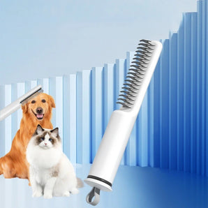 Dog Brush Professional Hair Remover Pet Cat Fur Knot Cutter Flea Comb Stainless Steel Portable Grooming Cleaning Supplies