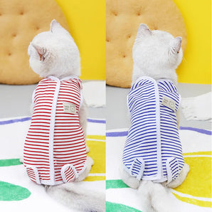 Cat Anti-licking Sterilization Suit Puppy Clothes Breathable Kitten Surgery Suit Weaning Pet Body Strap Vest roupa para cachorro