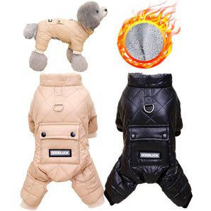 Winter Warm Dog Clothes for Small Medium Dogs Cats Jumpsuit Waterproof Pet Jacket Chihuahua Yorkie Pug Coat Shih Tzu Outfits