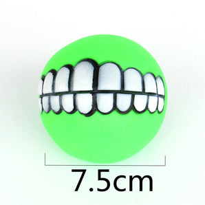 Pet Dog Puppy Ball Teeth Silicon Chew Toys Sound Novelty Playing Funny Toys Dog Accessories Dog Toys For Large Dogs Random color