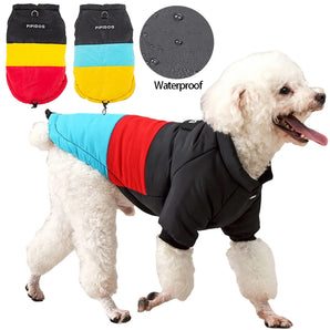 Padded Winter Warm Dog Jacket Waterproof Pet Clothes with D-ring for Small Medium Dogs Chihuahua French Bulldog Coat Costume