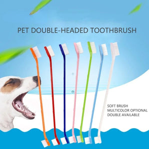 Teddy Brush Bad Breath Tartar Teeth Tool Dog Cat Cleaning Pet Grooming Supplies Double Head Super Soft Pet Finger Toothbrush