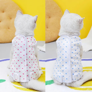 Cats Sterilization Clothes Breathable Kitten Surgery Suit Weaning Puppy Body Strap Vest for Small Dog Clothing Pet Supplies