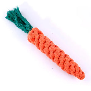 Chew Toys for Small Dogs Cleaning Teeth Dog Toys Bite Resistant Pet Dog Puppy Carrot Cotton Rope Pet Playing Toy Accessories