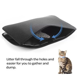 Pet Cat Litter Mat Double Layer Waterproof Litter Cat Pads Trapping Pet Litter Box Mat Pet Products Bed Clean Pad Cats Clean