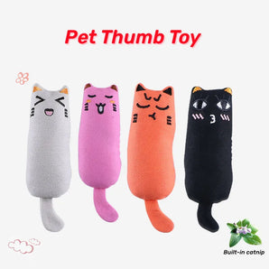 Teeth Grinding Catnip Toys Funny Interactive Plush Cat Toy Pet Kitten Chewing Vocal Toy Claws Thumb Bite Cat mint For Cats hot